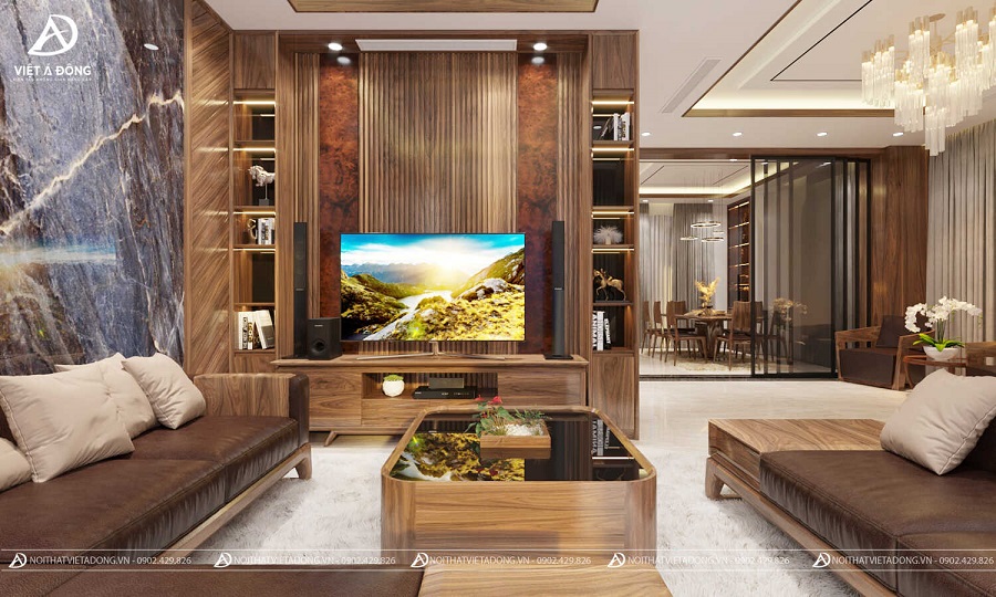 Kệ tivi gỗ óc chó